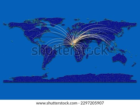 Vector vibrant and detailed map for Nigeria emphasizing export, technology, trade and innovation. Enhance presentations and marketing materials. Ideal for businesses, entrepreneurs.