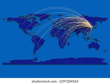 Vector vibrant and detailed map for South Korea emphasizing export, technology, trade and innovation. Enhance presentations and marketing materials. Ideal for businesses, entrepreneurs.