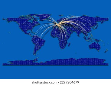 Vector vibrant and detailed map for Switzerland emphasizing export, technology, trade and innovation. Enhance presentations and marketing materials. Ideal for businesses, entrepreneurs.
