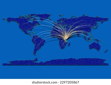 Mapa vibrante y detallado de los vectores para Tanzania que enfatiza la exportación, la tecnología, el comercio y la innovación. Mejorar las presentaciones y los materiales de marketing. Ideal para empresas, empresarios.