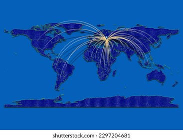 Vector vibrant and detailed map for Ukraine emphasizing export, technology, trade and innovation. Enhance presentations and marketing materials. Ideal for businesses, entrepreneurs.