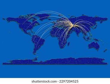 Vector vibrant and detailed map for Uzbekistan emphasizing export, technology, trade and innovation. Enhance presentations and marketing materials. Ideal for businesses, entrepreneurs.