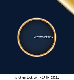 Vector Vibrant  Gold  circle for advertising 