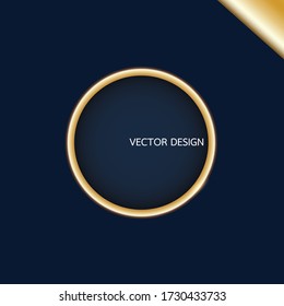 Vector Vibrant  Gold  circle for advertising 