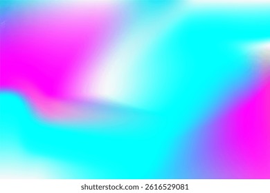 Vector Vibrant Gradient Background with Pink White and Blue Abstract Colors