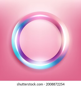 Vector Vibrant Neon Circle with Glow
