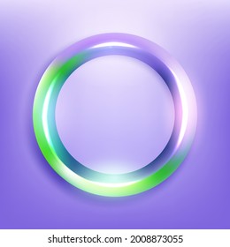 Vector Vibrant Neon Circle with Glow