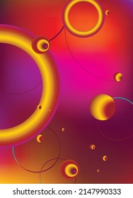 Vector Vibrant Neon Circle with Glow. Modern Round Frame with Empty Space for Text. Abstract Bright Neon Loop with Transparency. Colorful Shine, Flare. Illustration for Advertising, Banner, Card.