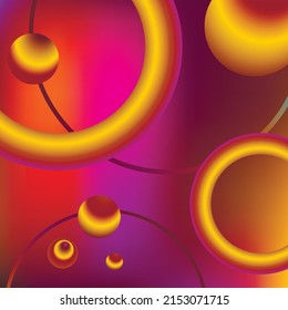 Vector Vibrant Neon Circle with Glow. Modern Round Frame with Empty Space for Text. Abstract Bright Neon Loop with Transparency. Colorful Shine, Flare. Illustration for Advertising, Banner, Card.
