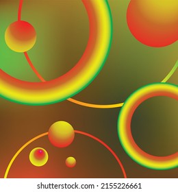 Vector Vibrant Neon Circle with Glow. Modern Round Frame with Empty Space for Text. Abstract Bright Neon Loop with Transparency. Colorful Shine, Flare. Illustration for Advertising, Banner, Card.