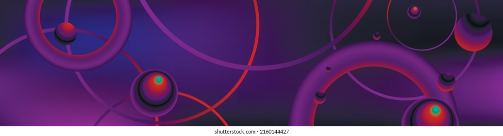 Vector Vibrant Neon Circle with Glow. Modern Round Frame with Empty Space for Text. Abstract Bright Neon Loop with Transparency. Colorful Shine, Flare. Illustration for Advertising, Banner, Card.