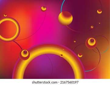 Vector Vibrant Neon Circle with Glow. Modern Round Frame with Empty Space for Text. Abstract Bright Neon Loop with Transparency. Colorful Shine, Flare. Illustration for Advertising, Banner, Card.