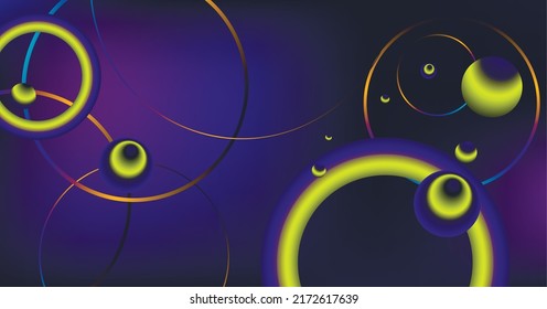 Vector Vibrant Neon Circle with Glow. Modern Round Frame with Empty Space for Text. Abstract Bright Neon Loop with Transparency. Colorful Shine, Flare. Illustration for Advertising, Banner, Card.
