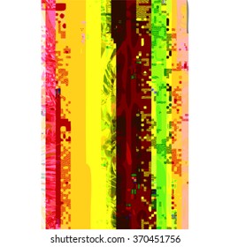 vector vibrant red yellow colors modern abstract digital vertical glitch graphic design damaged data file background 