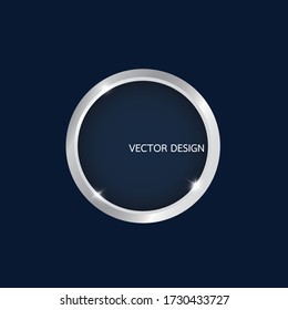 Vector Vibrant Silver color circle for advertising 