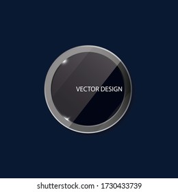 Vector Vibrant Silver color circle for advertising   