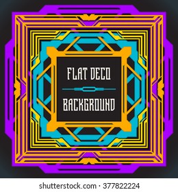 vector vibrant violet orange yellow cyan color flat deco futuristic layout background