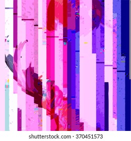 vector vibrant violet pink blue colors modern abstract digital vertical stripes glitch graphic design damaged data file background 