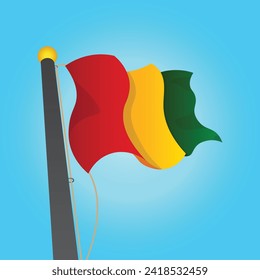 El vencedor dibujó una bandera de Guinea voladora