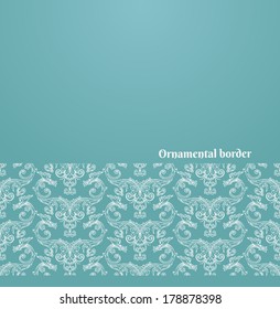 Vector victorian background with ornate border