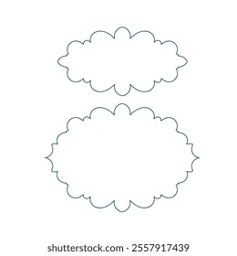 vector Victorian design frame elements set modern minimalistic doodle