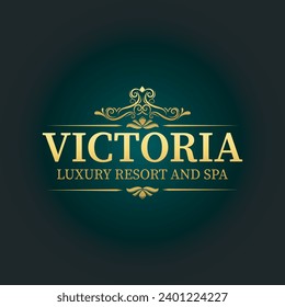 	
Vector Victorian royal brand logo design classic luxury logotype elegant logo with crown