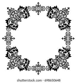  Vector . Victorian style. Ornate element for design and place for text. Ornamental patterns for wedding invitations, birthday and greeting cards.