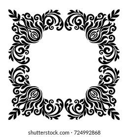 Vector . Victorian style. Ornate element for design and place for text. Ornamental patterns for wedding invitations, birthday and greeting cards.