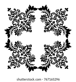 Vector . Victorian style. Ornate element for design and place for text. Ornamental patterns for wedding invitations, birthday and greeting cards.