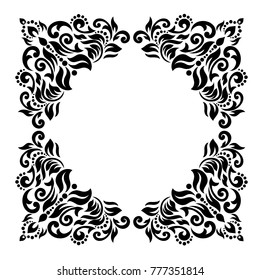 Vector . Victorian style. Ornate element for design and place for text. Ornamental patterns for wedding invitations, birthday and greeting cards.