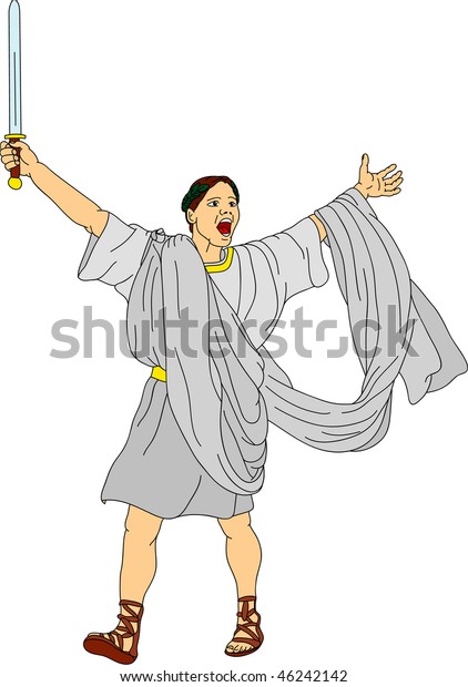 Vector Victorious Roman Gladiator Stock Vector (Royalty Free) 46242142 ...