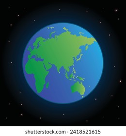 Dibujo del vencedor del planeta tierra interestelar en el espacio
