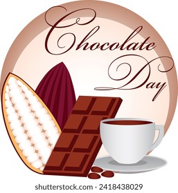 Vector victor's sketch of the cocoa and chocolate plant for world chocolate day