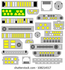 Vector video, audio and telephone connectors