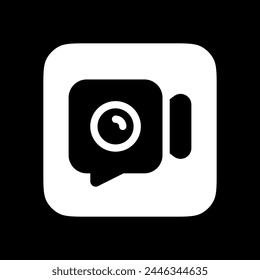 Vector video call, video camera icon. Perfect for app and web interfaces, infographics, presentations, marketing, etc.