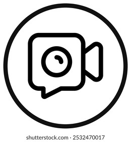 Vector video call, video camera icon. Perfect for app and web interfaces, infographics, presentations, marketing, etc.