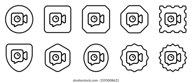 Vector video call, video camera icon. Perfect for app and web interfaces, infographics, presentations, marketing, etc.