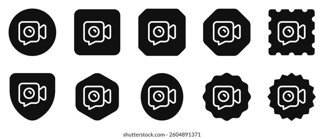 Vector video call, video camera icon. Perfect for app and web interfaces, infographics, presentations, marketing, etc.