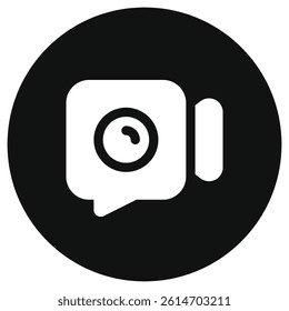 Vector video call, video camera icon. Perfect for app and web interfaces, infographics, presentations, marketing, etc.