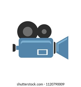 vector video camera isolated - technology symbol. movie cinema, multimedia icon