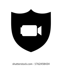 Vector Video Camera Protection or Shield Illustration