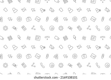 Vector video conference pattern. Video conference seamless background