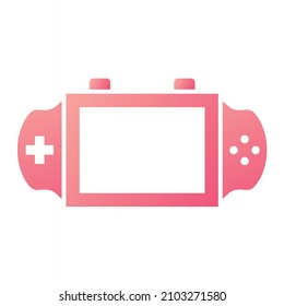 Vector Video Console Glyph Gradient Icon Design
