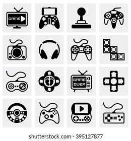 Vector Video game icon set