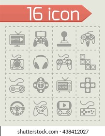 Vector Video game icon set