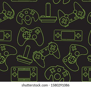 vector video games console pattern print