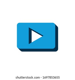 Vector video icon
isometric. 3d  sign isolated on white background.