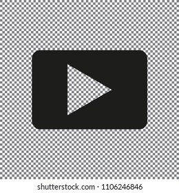 Vector video icon on a transparent background