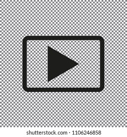 Vector video icon on a transparent background