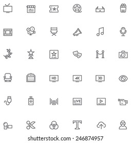 Vector video icon set